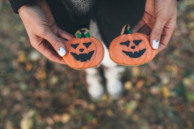 Halloween pumpkin cookies