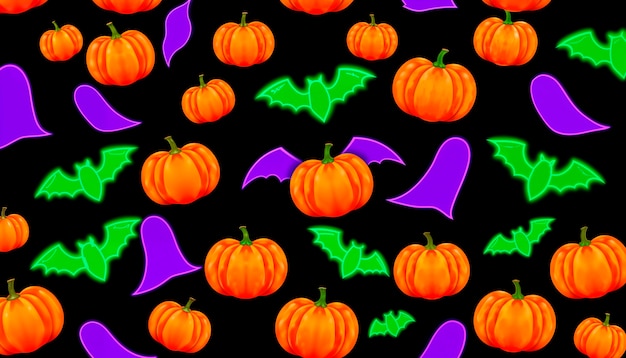 Free Photo halloween pumpkin pattern illustration