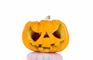 Free photo halloween pumpkin on a white background