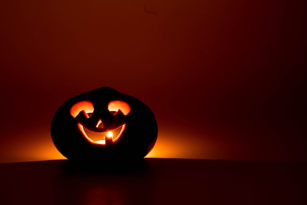 Free Photo halloween pumpkins smile and scrary eyes for party night