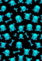 Free photo halloween skull pattern illustration