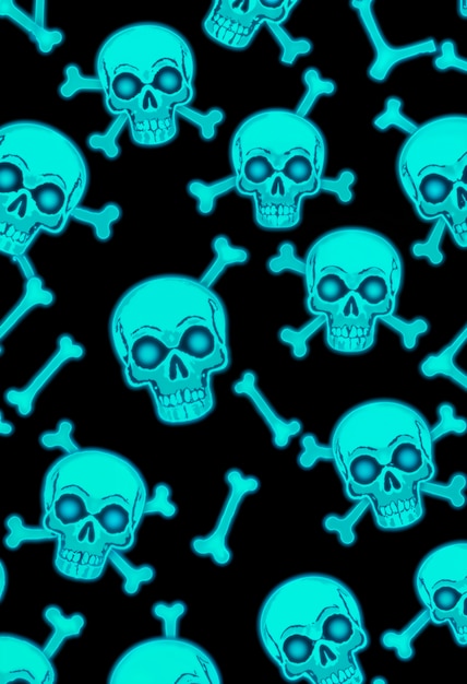 Free photo halloween skull pattern illustration