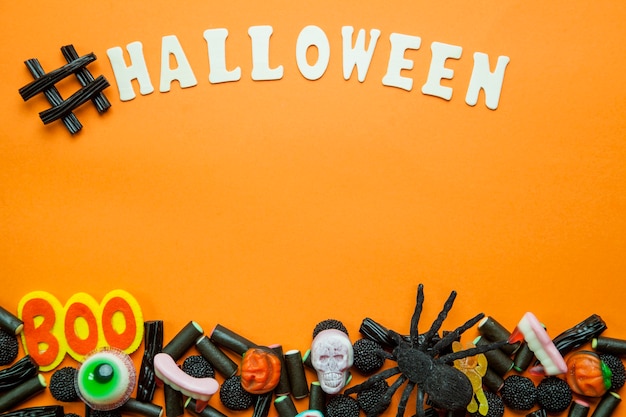 Free Photo halloween writing with hashtag