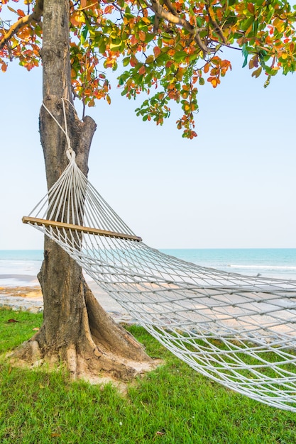 Free photo hammock on the beach sea