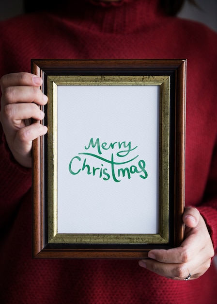 Hand drawing photo of Christmas day card