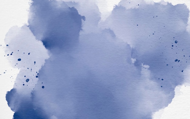 Hand painted watercolor background with sky and clouds shape