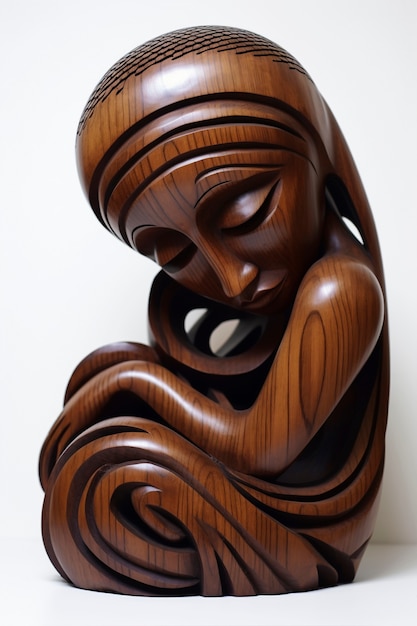 Free Photo handcrafted wooden decorative sculpture