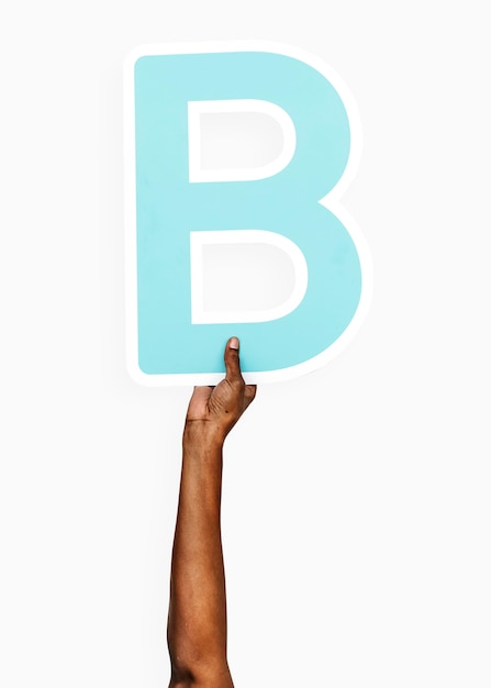 Free Photo hands holding the letter b