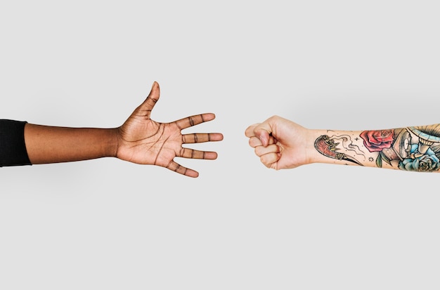 Free Photo hands playing rock-paper-scissors