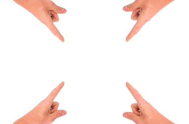 Hands pointing to center