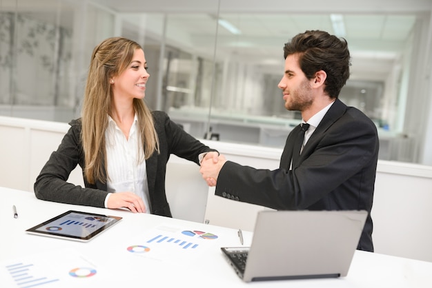 Handshake before working