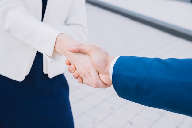 Handshake between business people