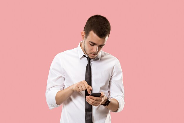 Handsome businessman with mobile phone