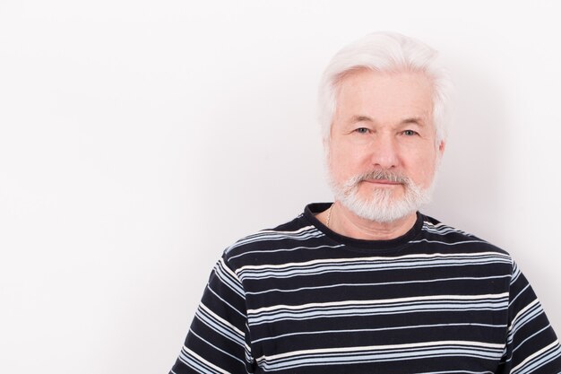 Handsome elderly man with grey beard