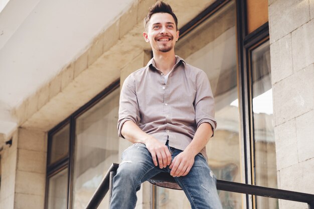 Handsome man outdoors portrait