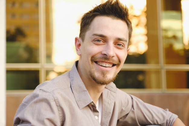 Handsome man outdoors portrait