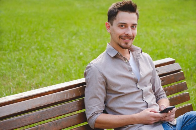 Handsome man outdoors portrait