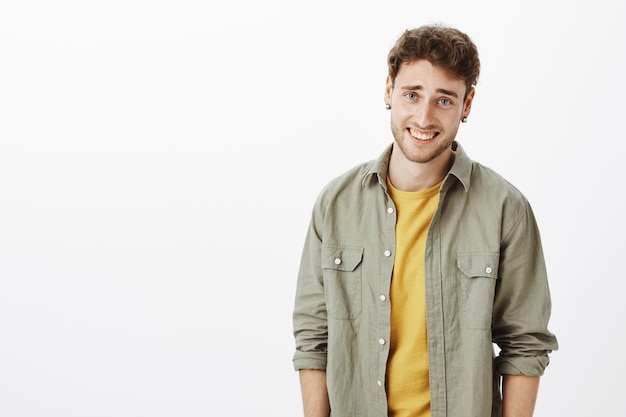 Handsome man posing in the studio