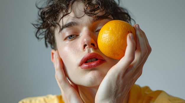 Handsome man posing in studio