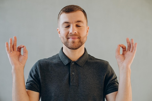 Free Photo handsome man with a toothy smile isolated