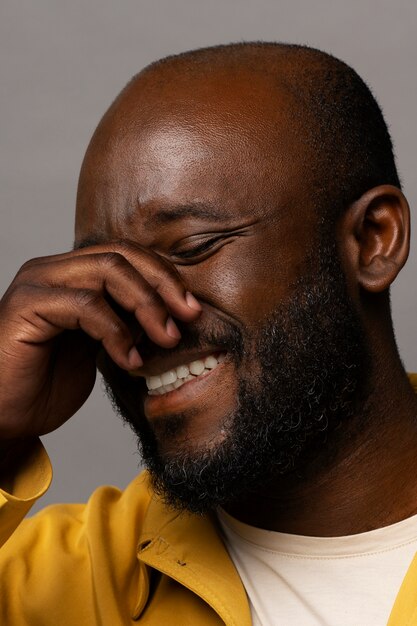 Handsome and sensitive man portrait