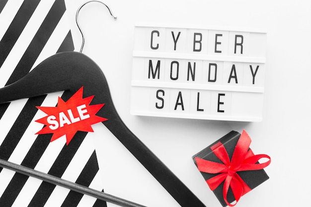 Free photo hanger and gift cyber monday sale concept