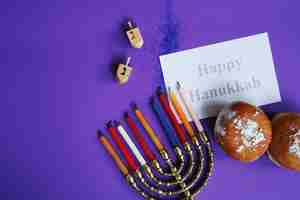 Free photo hanukkah composition