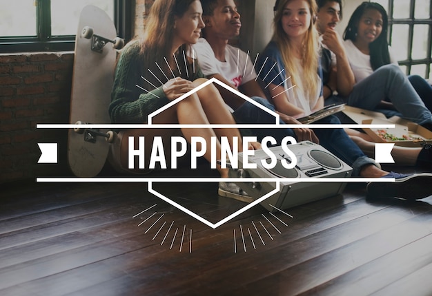 Free Photo happiness vintage vector graphic concept