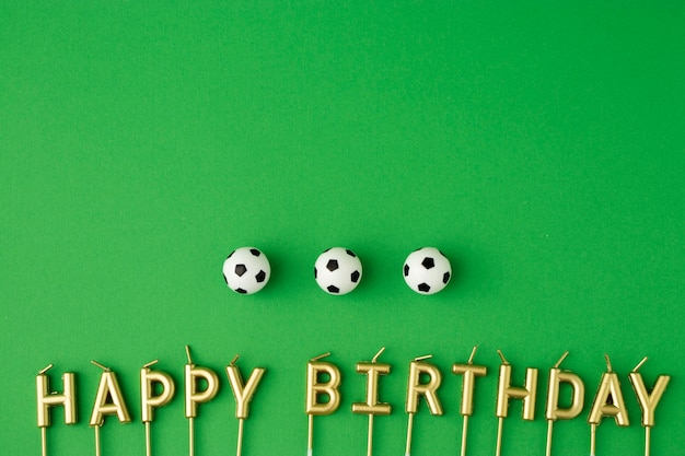 Free photo happy birthday soccer themed