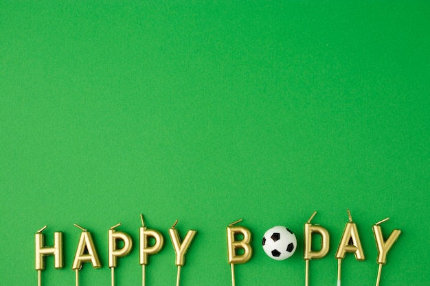 Free photo happy birthday soccer themed