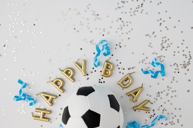 Happy birthday soccer themed