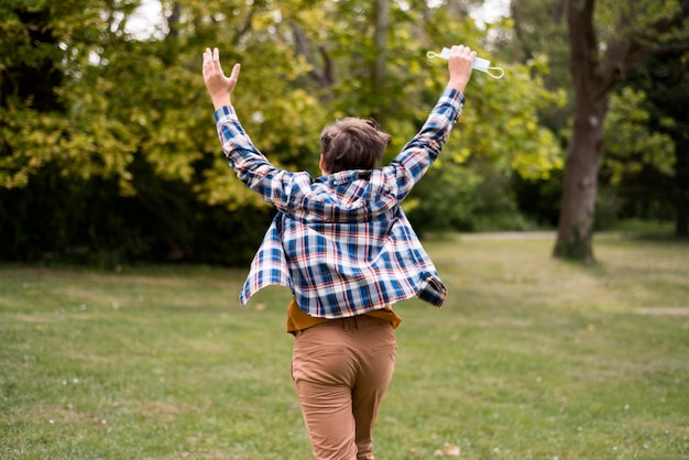 Happy boy outdoors