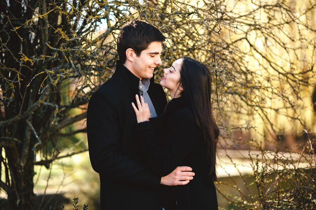 Happy couple in the park