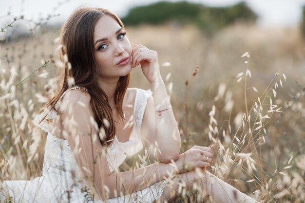 happy cute woman portrait outdoor