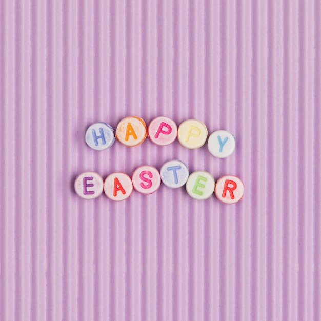 Free photo happy easter lettering beads word