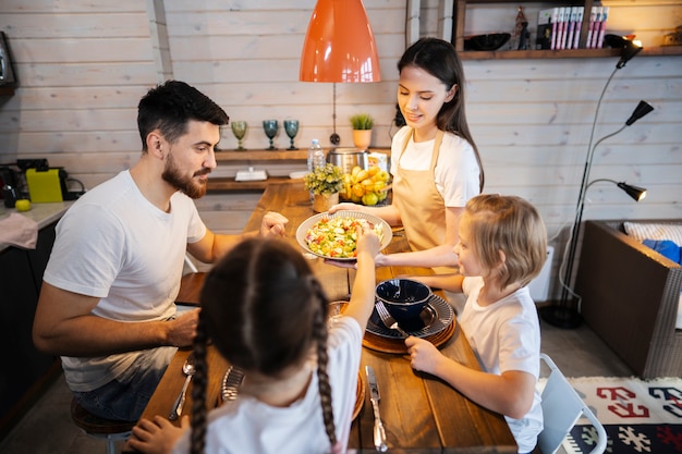 Happy family enjoying time together