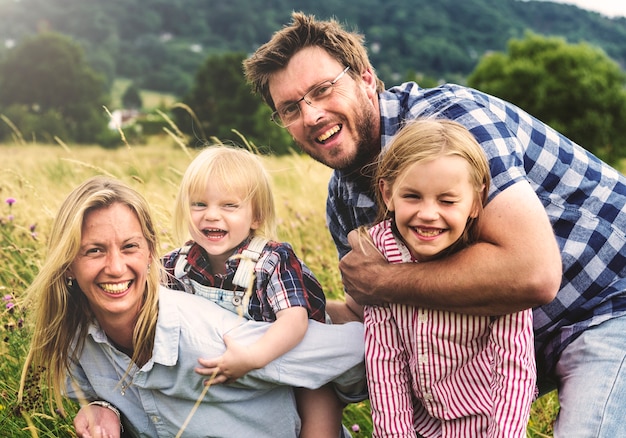 Free photo happy family in the park