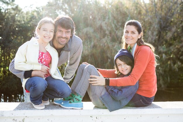 Happy family spending the day together