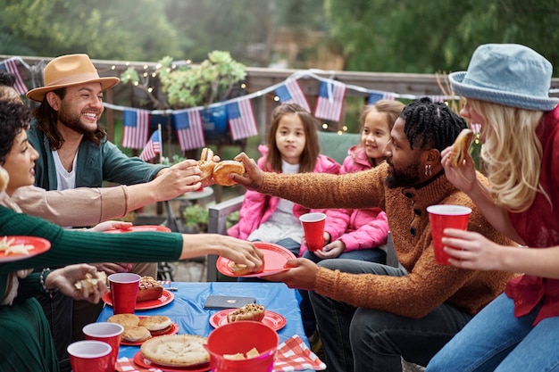 Happy friends 4th of july celebration