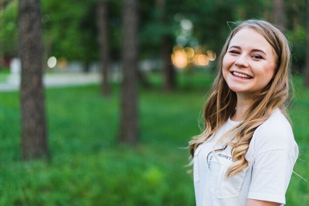 Happy girl in nature