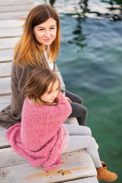 Free photo happy mother and child outdoors