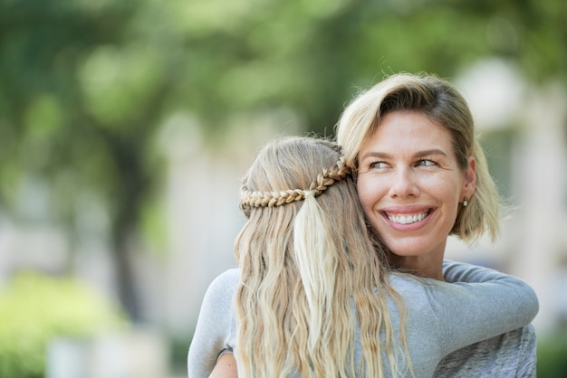 Happy mother and her daughter