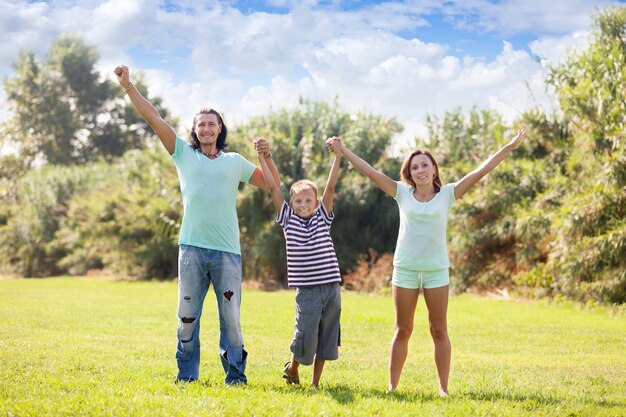 Happy parents with teenage  son