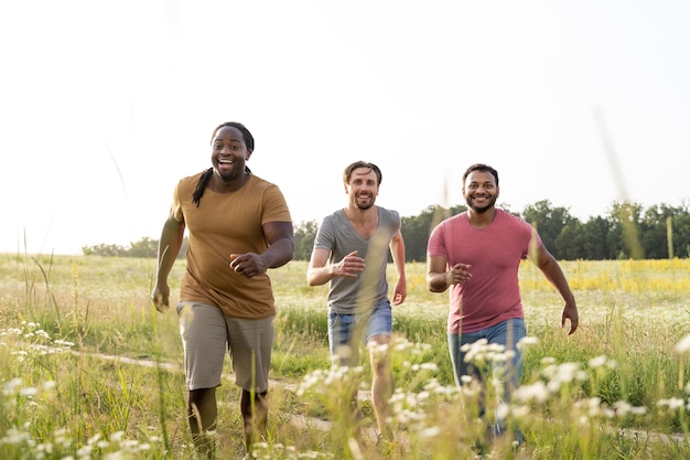 Free photo happy people outdoors meidum shot