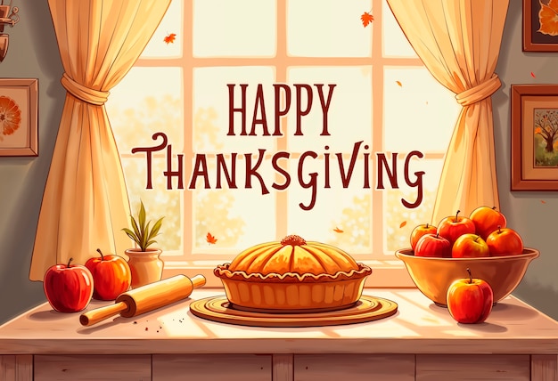 Free Photo happy thanksgiving celebration illustration