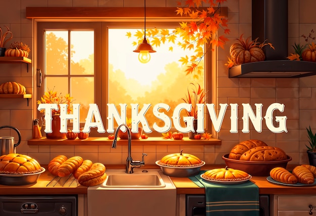 Free Photo happy thanksgiving celebration illustration