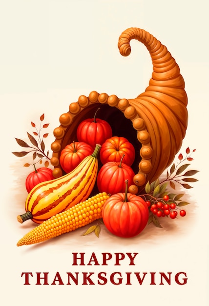 Free Photo happy thanksgiving celebration illustration