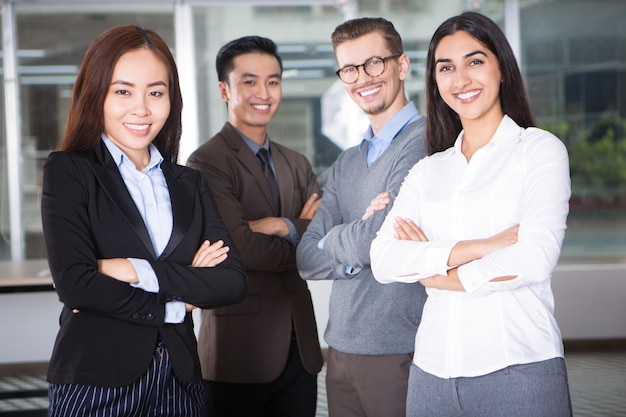 Happy Young Business Team of Four People