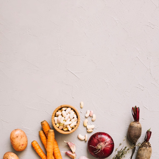 Free Photo harvested different vegetables