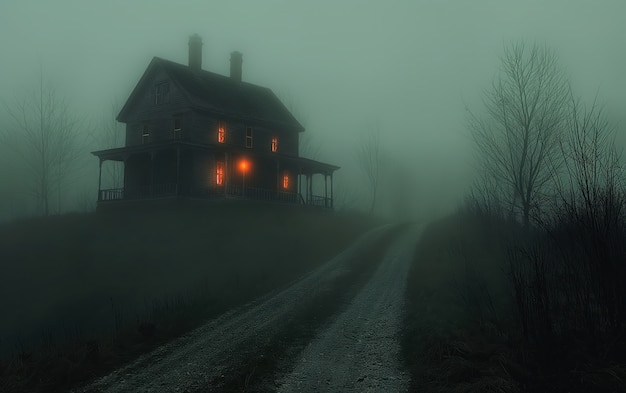 Haunted house in gothic style